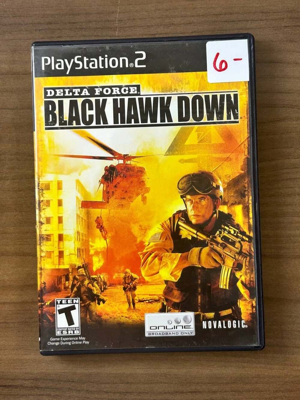 Delta Force Black Hawk Down Team Sabre PS2 NTSC-U/C With Case & Mismatched Manua